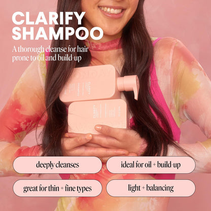 MONDAY HAIRCARE CLARIFY Shampoo with Grapefruit Extract & Ceramides for Oily Hair Prone to Build-up, 354 mL