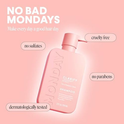 MONDAY HAIRCARE CLARIFY Shampoo with Grapefruit Extract & Ceramides for Oily Hair Prone to Build-up, 354 mL