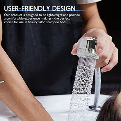 LukLoy 1 Pack Salon Shampoo Bowl Sprayer Head – Side Control 2-Mode Switch, High-Pressure Professional G1/2 Handheld Faucet Sprayer for Salon Sink Hose, Spa & Pedicure Chairs (Chrome) Avelisse