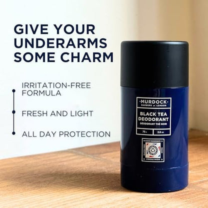 Murdock London Black Tea Deodorant - Natural, Skin-Friendly Deodorant for Sensitive Skin, 75g Avelisse