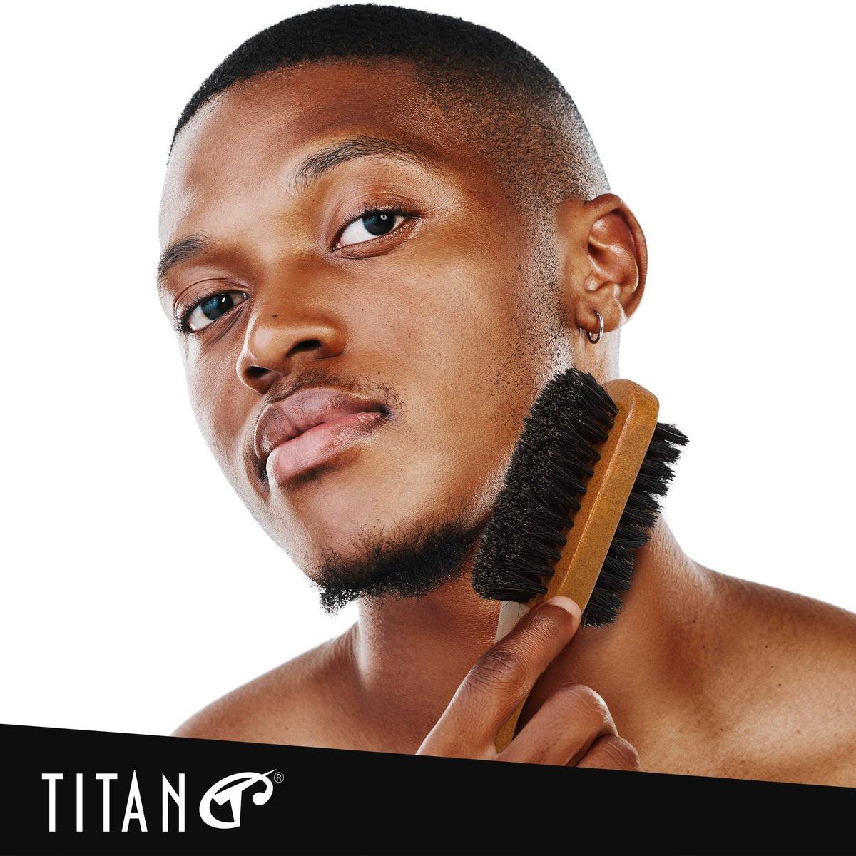 TITAN Double Sided Boar Bristle Brush – 100% Natural Firm & Soft Bristles with Wooden Handle – 2-in-1 Hair Brush for Waves, Fades, and Slick Back Styling – Durable Wood Design for Men and Women - görsel 11