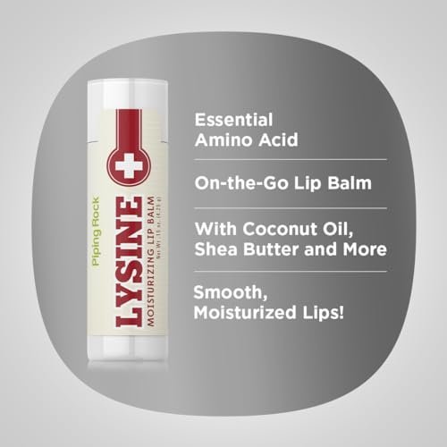 Piping Rock Lysine Lip Balm Stick – Moisturizing & Soothing Lip Ointment, 0.15 Oz, Non-GMO, Gluten Free - görsel 8