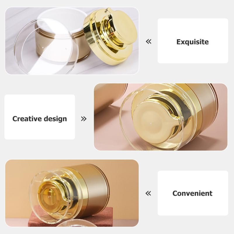 FOMIYES 2-Pack 30ml Vacuum Face Cream Jars - Refillable Pump Lotion Bottles, Small Transparent Cosmetic Containers for Skincare Storage and Travel - görsel 8
