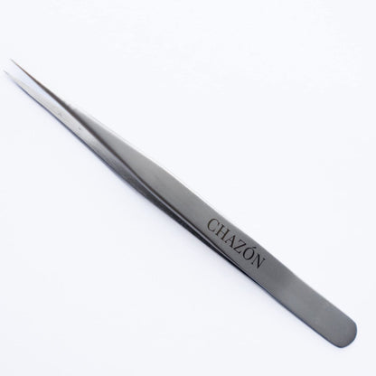 CHAZON Stainless Steel Straight Point Tweezers – Precision Eyebrow & Ingrown Hair Tweezers Avelisse