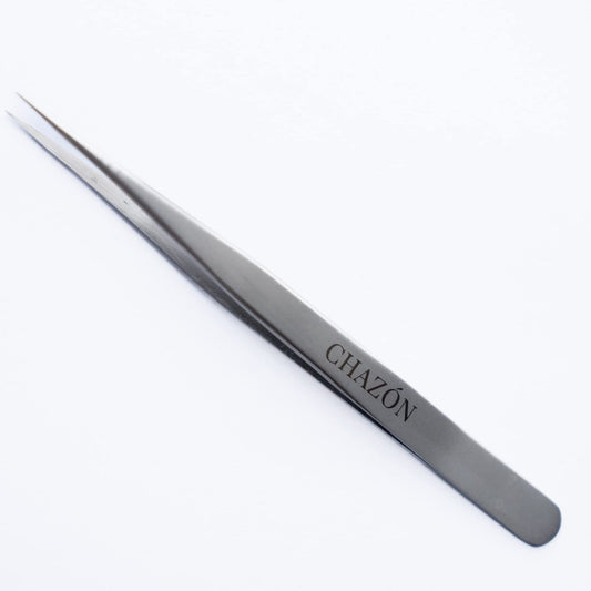 CHAZON Stainless Steel Straight Point Tweezers – Precision Eyebrow & Ingrown Hair Tweezers Avelisse