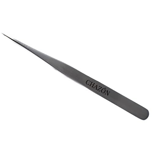 CHAZON Stainless Steel Straight Point Tweezers – Precision Eyebrow & Ingrown Hair Tweezers Avelisse