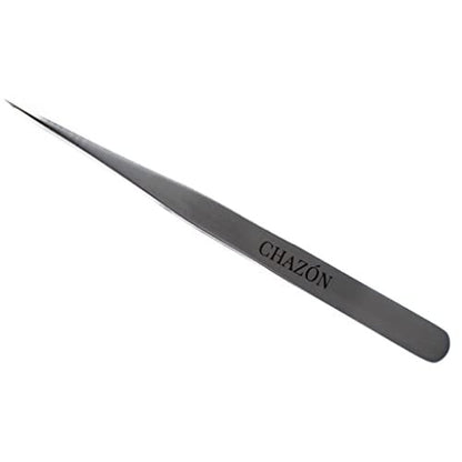 CHAZON Stainless Steel Straight Point Tweezers – Precision Eyebrow & Ingrown Hair Tweezers Avelisse