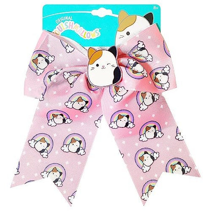 LUV HER Cute Squishmallows Hair Bows for Girls – Large Printed Hair Bow with Charm, Alligator Clip, Birthday Gift for Ages 8+