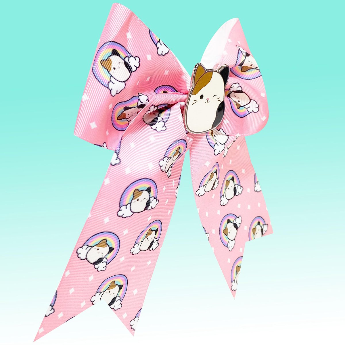 LUV HER Cute Squishmallows Hair Bows for Girls – Large Printed Hair Bow with Charm, Alligator Clip, Birthday Gift for Ages 8+ - görsel 7