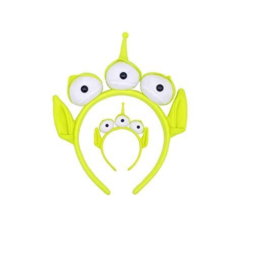 PLUSMAYI 2 Pack Alien Headband Adult - Three-Eyed Monster Plush Headwear for Party Costume - görsel 7