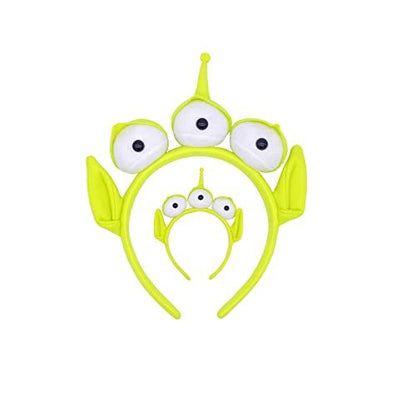 PLUSMAYI 2 Pack Alien Headband Adult - Three-Eyed Monster Plush Headwear for Party Costume