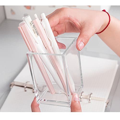 Cerpourt 3-Pack Clear Acrylic Makeup Brush Holder - Minimalist Cosmetic Organizer for Desk, Office, or Vanity - görsel 11