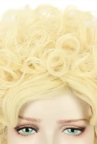 Yuehong Long Curly Blonde Wig - 70s 80s Retro Singer Cosplay Costume Hair Heat Resistant Synthetic Wig for Women Avelisse