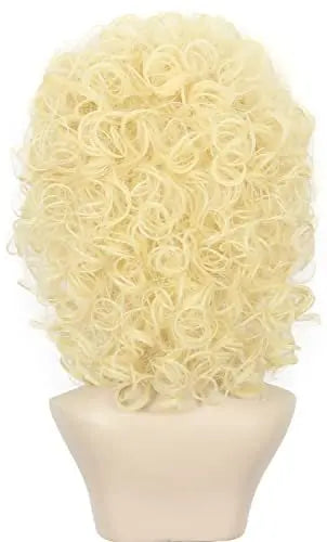 Yuehong Long Curly Blonde Wig - 70s 80s Retro Singer Cosplay Costume Hair Heat Resistant Synthetic Wig for Women Avelisse