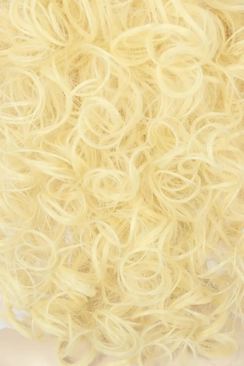 Yuehong Long Curly Blonde Wig - 70s 80s Retro Singer Cosplay Costume Hair Heat Resistant Synthetic Wig for Women Avelisse