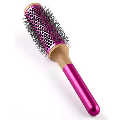 Round Hair Brush with Vented Barrel – Compatible with Dyson Hair Dryers HD01-HD08 for Straight, Wavy, or Curly Hair