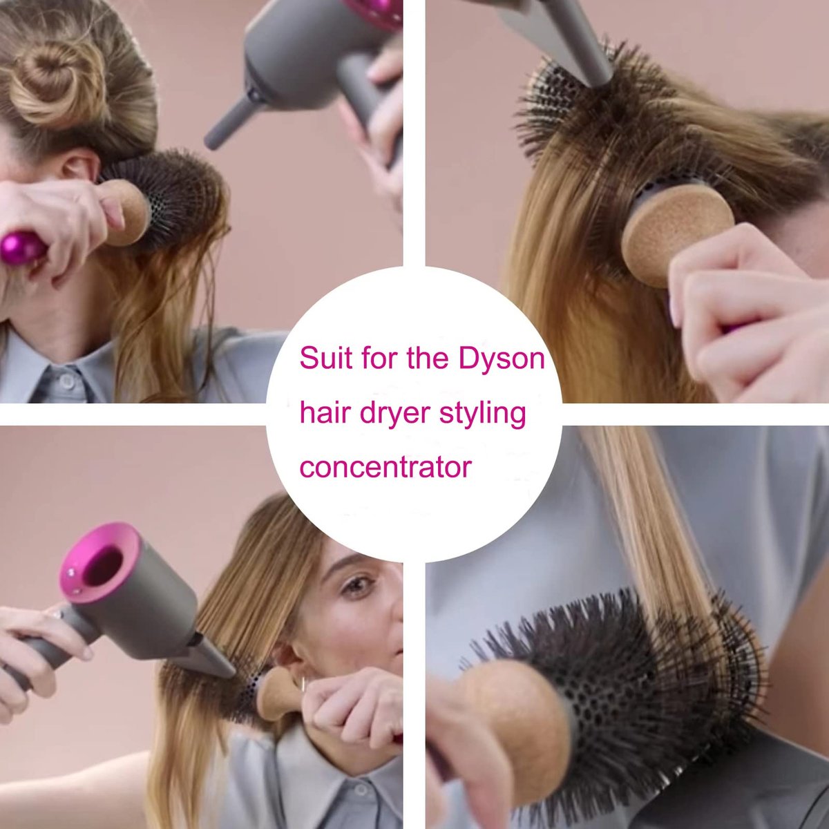 Round Hair Brush with Vented Barrel – Compatible with Dyson Hair Dryers HD01-HD08 for Straight, Wavy, or Curly Hair - görsel 11