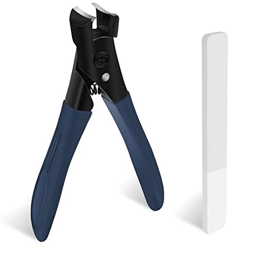 Hawgiman Nail Clippers for Men – Toenail Clippers for Thick Nails, Stainless Steel Fingernail Clipper for Adults & Seniors, Blue - görsel 1