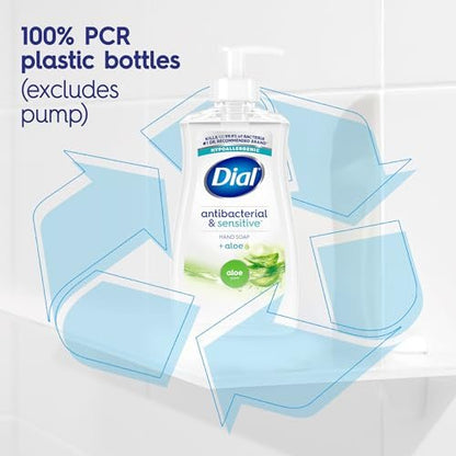 Dial Antibacterial Defense Liquid Hand Soap + Aloe, Aloe Scent, 11 Fl Oz (Pack of 12), Dermatologist-Tested Hand Wash, Gentle Formula Avelisse