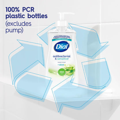 Dial Antibacterial Defense Liquid Hand Soap + Aloe, Aloe Scent, 11 Fl Oz (Pack of 12), Dermatologist-Tested Hand Wash, Gentle Formula Avelisse