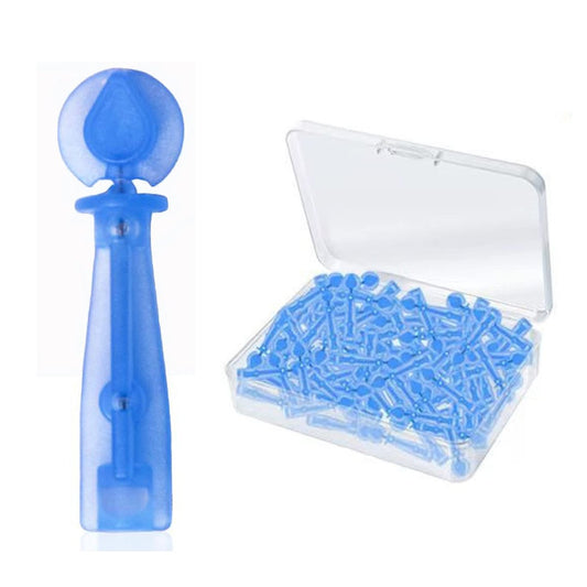 50 Pack Disposable Blackhead Remover Tools - Professional Acne & Blemish Extractor Set for Whitehead, Comedone, Pimple Removal (Blue, 50 Count)
