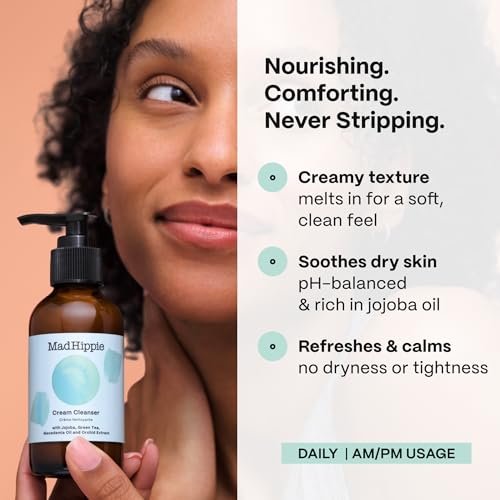 Mad Hippie Face Cream & Cream Cleanser Skin Care Set – Niacinamide, Matrixyl Peptide Complex & Organic Jojoba Oil (2 Piece Set) Avelisse