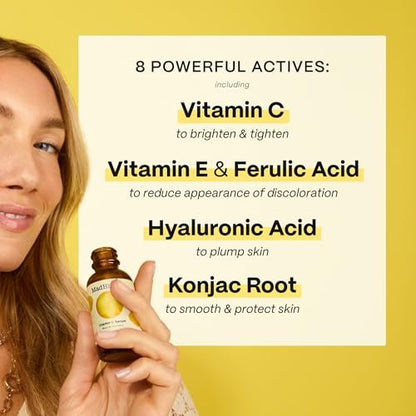 Mad Hippie Vitamin C Serum with Hyaluronic Acid & Triple C Night Cream Ceramide Moisturizer - Brightening Skin Care Duo (2 Piece Set) Avelisse