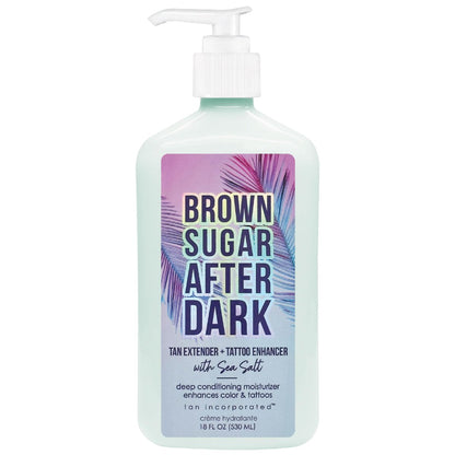Brown Sugar After Dark Tan Extender & Tattoo Enhancer, Sea Salt Tigergrass & Ocean Botanicals with Triple Coconut Complex, 18 Fl Oz Avelisse