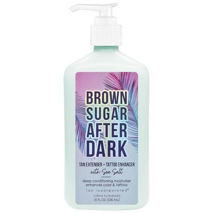 Brown Sugar After Dark Tan Extender & Tattoo Enhancer, Sea Salt Tigergrass & Ocean Botanicals with Triple Coconut Complex, 18 Fl Oz Avelisse