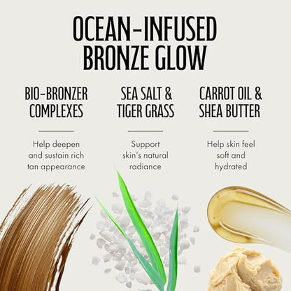 Brown Sugar After Dark Tan Extender & Tattoo Enhancer, Sea Salt Tigergrass & Ocean Botanicals with Triple Coconut Complex, 18 Fl Oz Avelisse