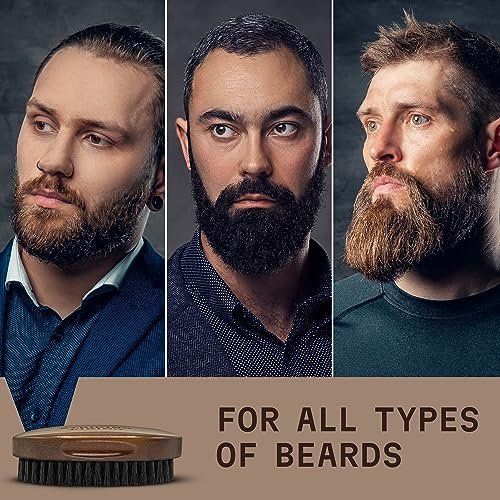 Striking Viking Beard Brush for Men – 4.3 Inch Beech Wood Handle, Boar Bristle – Travel Size Pocket Groomer for Styling & Taming - görsel 12