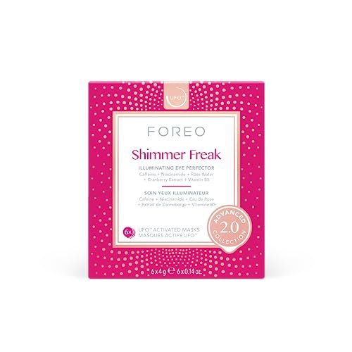 FOREO Shimmer Freak Advanced Collection 2.0 UFO-Activated Facial - Eye Contour Illuminating Mask - Rose Water & Niacinamide - All Skin Types - 6 Pack - görsel 6