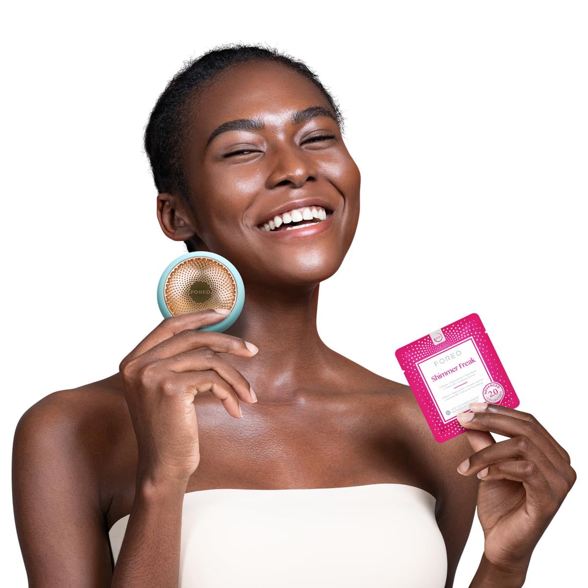 FOREO Shimmer Freak Advanced Collection 2.0 UFO-Activated Facial - Eye Contour Illuminating Mask - Rose Water & Niacinamide - All Skin Types - 6 Pack - görsel 11
