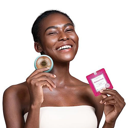 FOREO Shimmer Freak Advanced Collection 2.0 UFO-Activated Facial - Eye Contour Illuminating Mask - Rose Water & Niacinamide - All Skin Types - 6 Pack