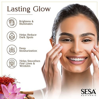 SESA Kumkumadi Face Oil for Radiant & Glowing Skin – 100% Pure Kumkumadi Tailam, Repairs Dull & Damaged Skin, Deep Moisturization, All Skin Types, 30ml