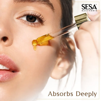 SESA Kumkumadi Face Oil for Radiant & Glowing Skin – 100% Pure Kumkumadi Tailam, Repairs Dull & Damaged Skin, Deep Moisturization, All Skin Types, 30ml