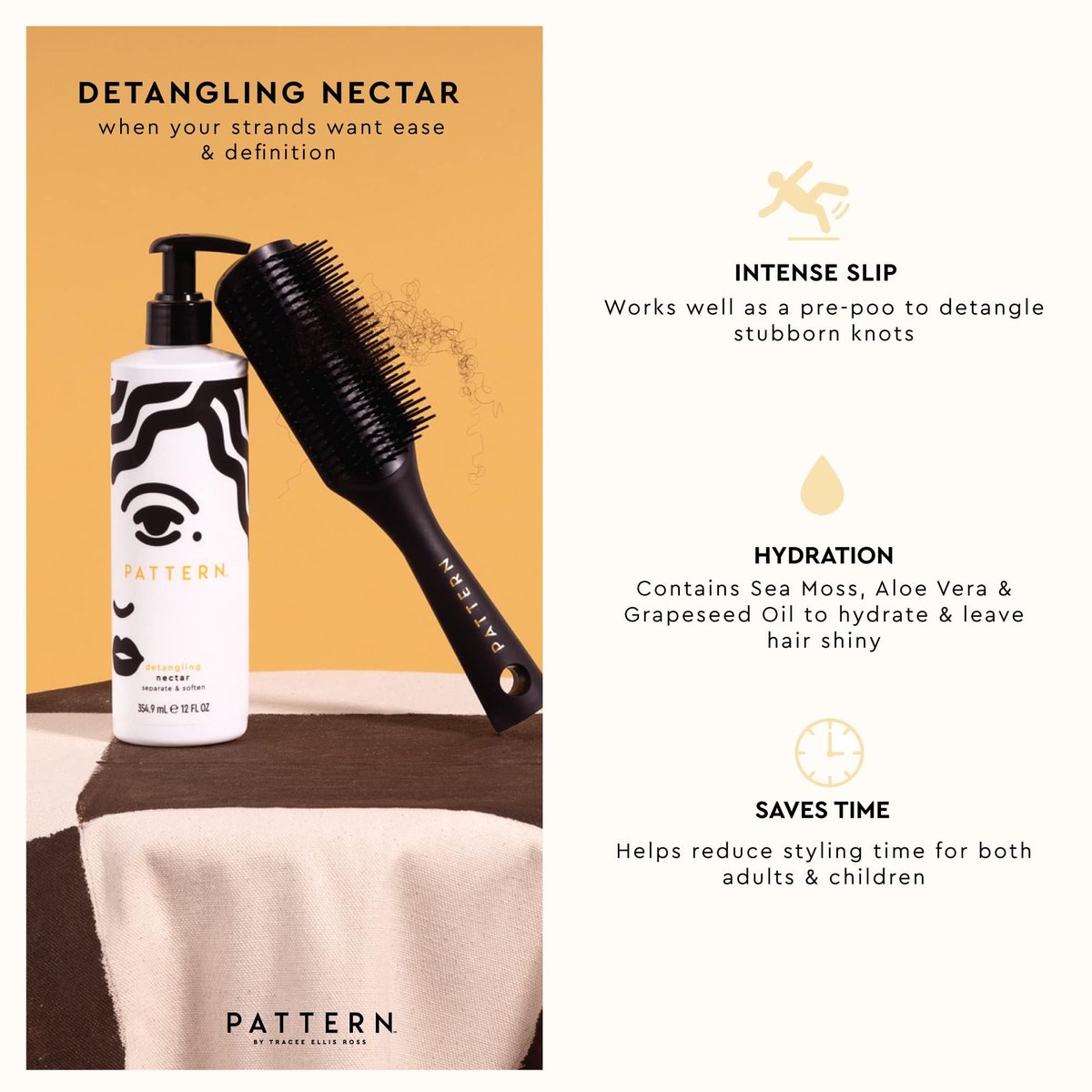 PATTERN Beauty by Tracee Ellis Ross Detangling Nectar with Sea Moss for Curly Hair 3a-4c - 12 Fl Oz Avelisse