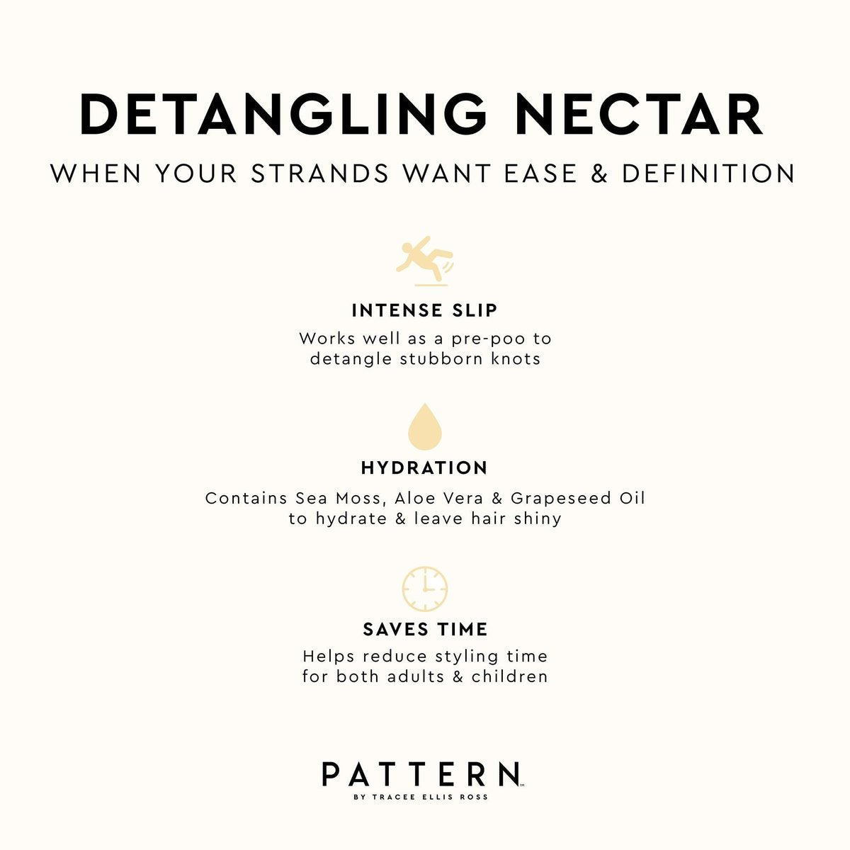 PATTERN Beauty by Tracee Ellis Ross Detangling Nectar with Sea Moss for Curly Hair 3a-4c - 12 Fl Oz Avelisse