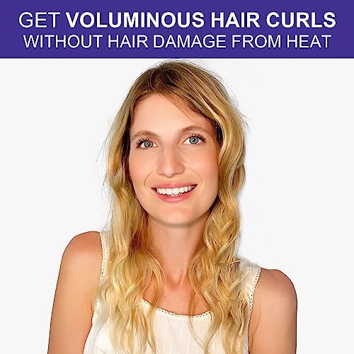 Jumbo Heatless Hair Curlers – Flexible Foam Curling Rods for Long & Medium Hair (Purple, 10 Pack) - görsel 16