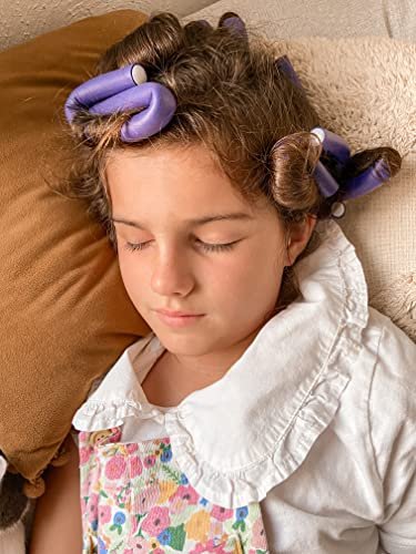Jumbo Heatless Hair Curlers – Flexible Foam Curling Rods for Long & Medium Hair (Purple, 10 Pack) - görsel 6