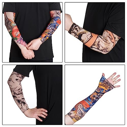 HOVEOX 20-Pack Temporary Tattoo Arm Sleeves – Multicolor Fake Tattoo Sleeves for Men, Women & Kids – Sun Protection & Style - görsel 10
