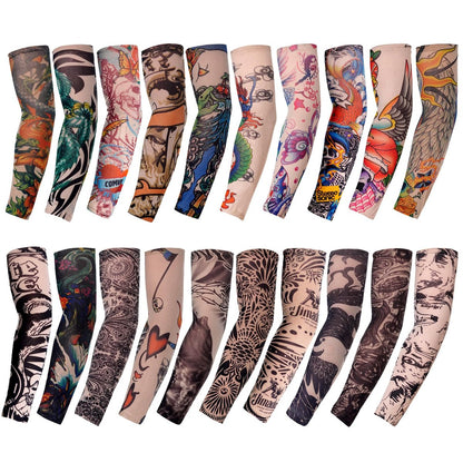 HOVEOX 20-Pack Temporary Tattoo Arm Sleeves – Multicolor Fake Tattoo Sleeves for Men, Women & Kids – Sun Protection & Style