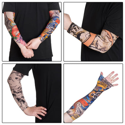 HOVEOX 20-Pack Temporary Tattoo Arm Sleeves – Multicolor Fake Tattoo Sleeves for Men, Women & Kids – Sun Protection & Style