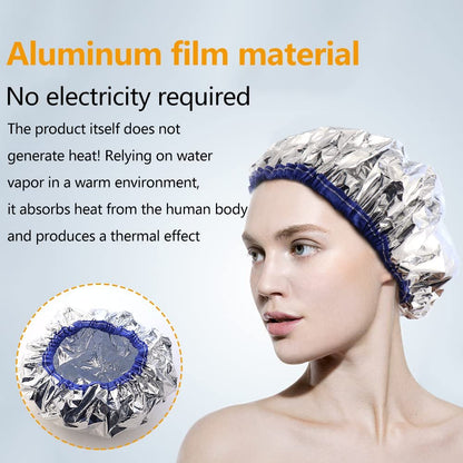 TCOTBE 2-Pack Aluminum Foil Conditioning Caps for Hot Oil Treatment – Reusable Shower Caps for Hair Dyeing & Deep Conditioning – Salon & Home Use