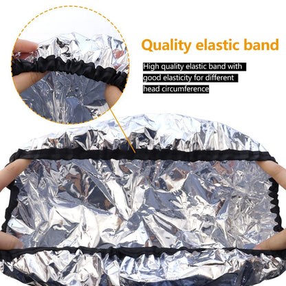 TCOTBE 2-Pack Aluminum Foil Conditioning Caps for Hot Oil Treatment – Reusable Shower Caps for Hair Dyeing & Deep Conditioning – Salon & Home Use