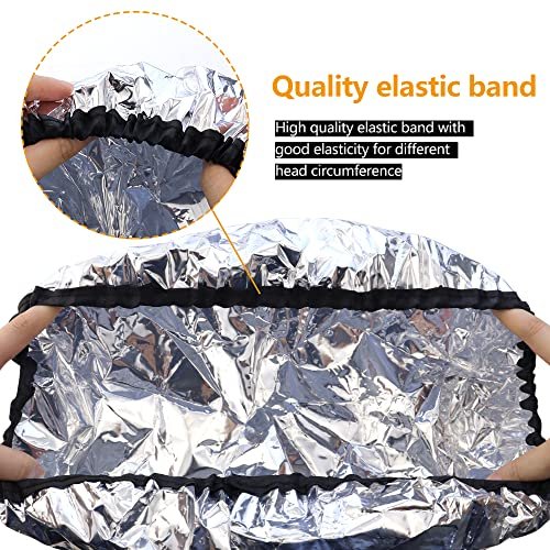 TCOTBE 2-Pack Aluminum Foil Conditioning Caps for Hot Oil Treatment – Reusable Shower Caps for Hair Dyeing & Deep Conditioning – Salon & Home Use - görsel 6