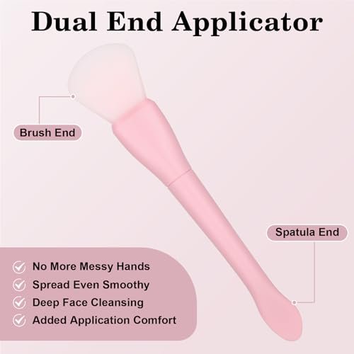 Ouligay 2 Pack Silicone Face Mask Brush Applicator - Soft, Reusable Facial Mask Spatula for Mud, Clay, and Cream Masks - görsel 10