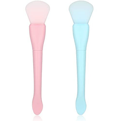 Ouligay 2 Pack Silicone Face Mask Brush Applicator - Soft, Reusable Facial Mask Spatula for Mud, Clay, and Cream Masks