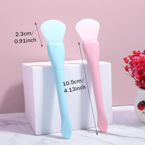 Ouligay 2 Pack Silicone Face Mask Brush Applicator - Soft, Reusable Facial Mask Spatula for Mud, Clay, and Cream Masks - görsel 8
