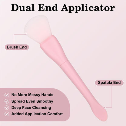 Ouligay 2 Pack Silicone Face Mask Brush Applicator - Soft, Reusable Facial Mask Spatula for Mud, Clay, and Cream Masks